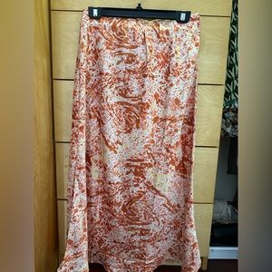 Elastic party pop silk skirt